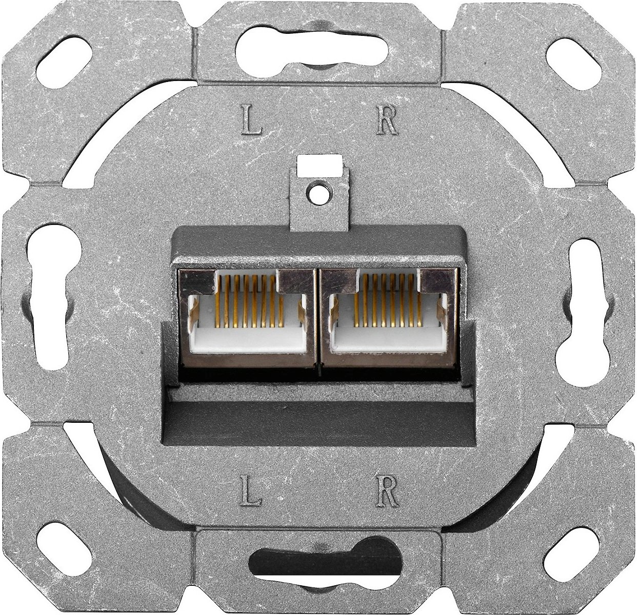 Dozë rrjeti Digitus 2xRJ45 Cat6, e bardhë
