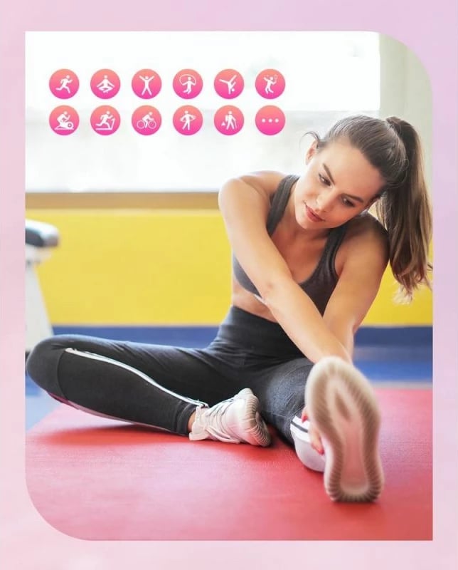 Smartwatch Gravity për femra, e bardhë e arit