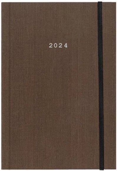 Kalendar i lidhur me pëlhurë Next 2024, 12x17cm, Kafe