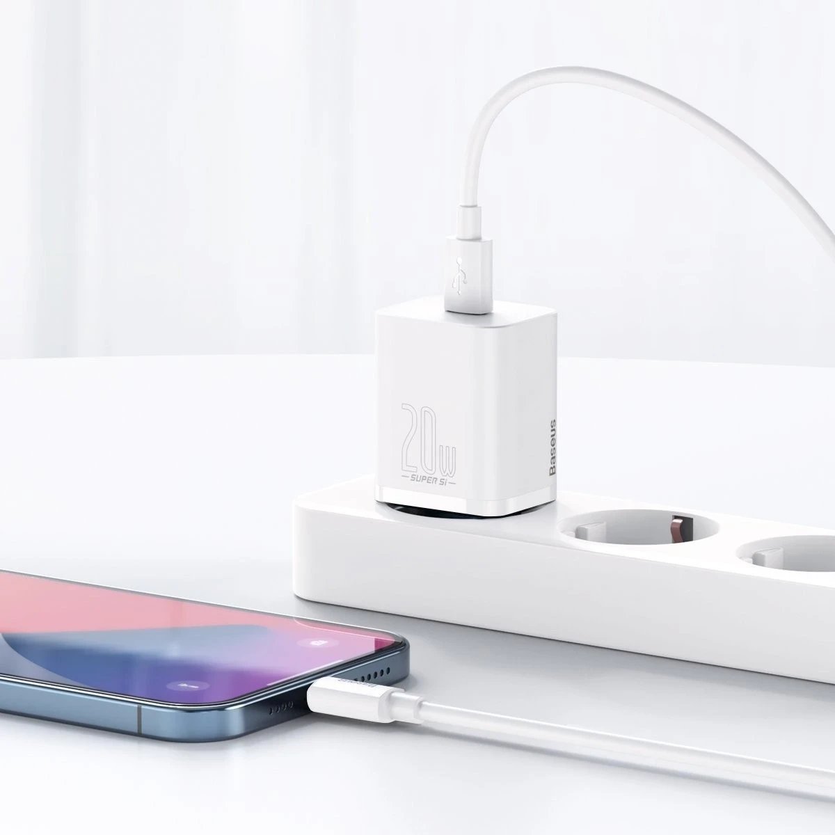 Karikuesi i shpejtë Baseus Super Si Quick Charger 1C 20W, i bardhë