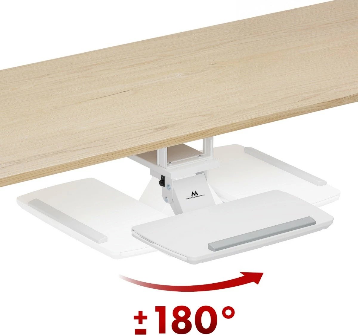 Mbajtës tastiere Maclean MC-156 W, nën tavolinë, i bardhë