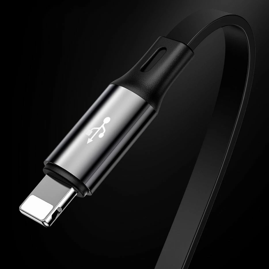 Kabllo zgjatshme 3-në-1 Baseus Golden Loop CAMLT-JH01, USB - micro USB / Lightning / USB-C, 1.2m, e zezë Kabllo zgjatshme 3-në-1 Baseus Golden Loop CAMLT-JH01, USB - micro USB / Lightning / USB-C, 1.2m, e zezë