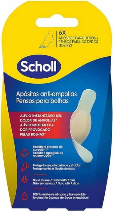 Fasha për flluska në thembër Scholl 6 copë transparente