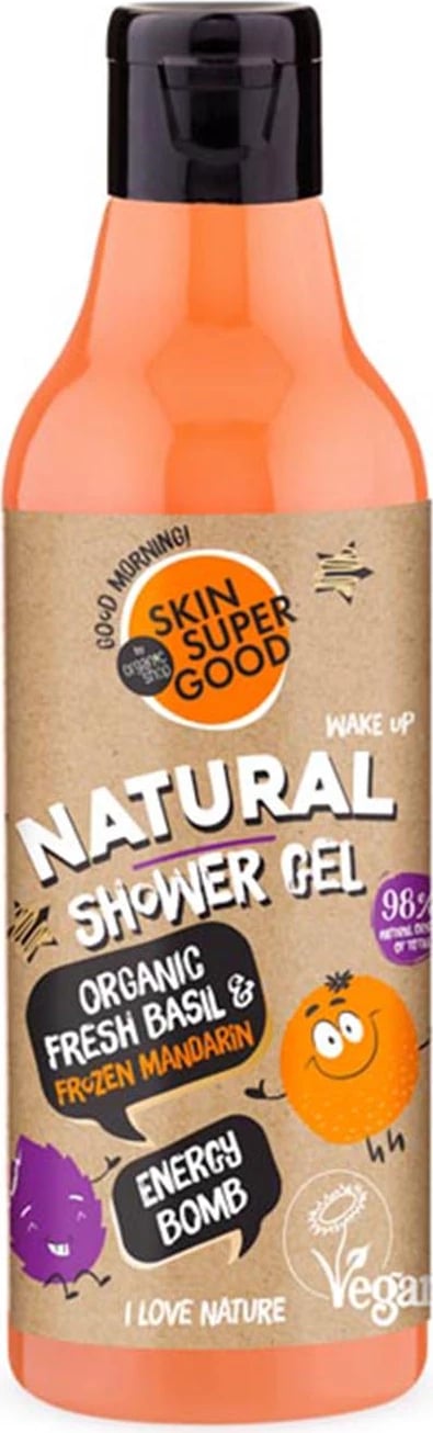 Xhel dushi unisex Natura Siberica Skin Super Good Fresh Basil & Frozen Mandarin 250ml