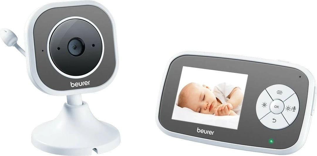 Babyphone Beurer BY 110, monitorim video, ngjyrë bardhë-gri