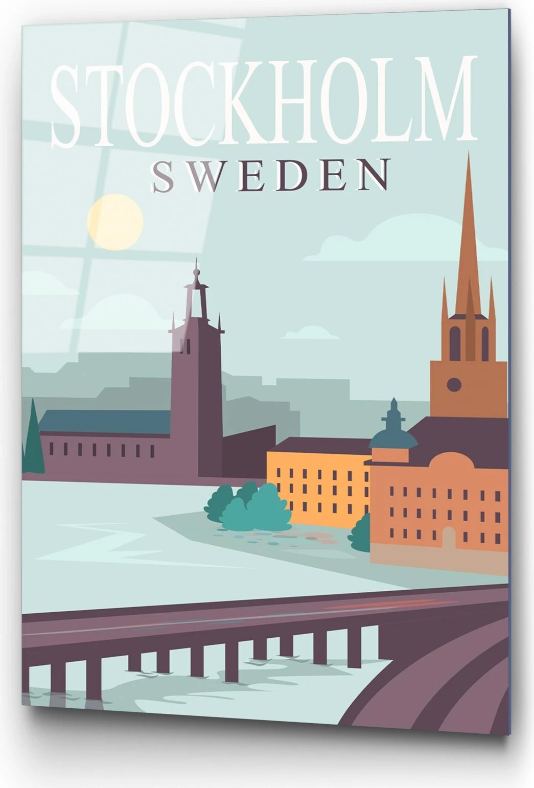 Pikturë dekorative prej xhami të temperuar, Wallity UV-1024, 30x45cm