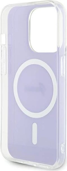Mbështjellës Guess GUHMP15LHITSU për iPhone 15 Pro 6.1", IML Iridescent MagSafe, vjollcë