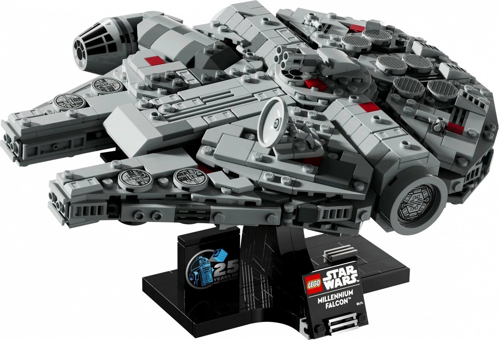 Set LEGO Star Wars Millennium Falcon 75375, 921 pjesë, për të rritur, Gri