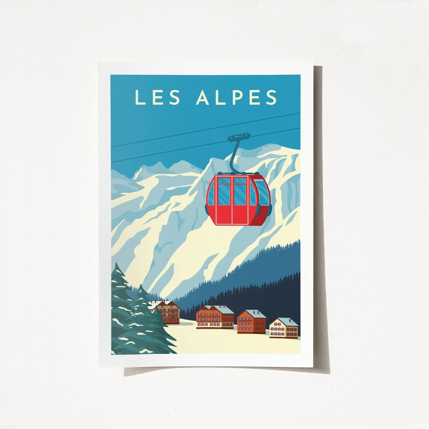 Poster A3 Les Alpes - 1990, shumëngjyrësh