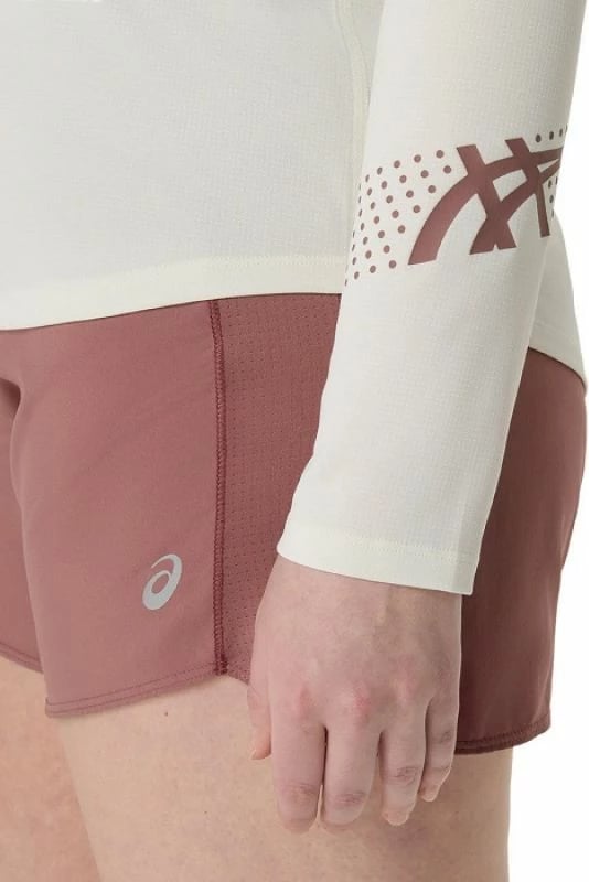 Maicë me mëngë të gjata për femra Asics, bezhë Maicë me mëngë të gjata për femra Asics, bezhë