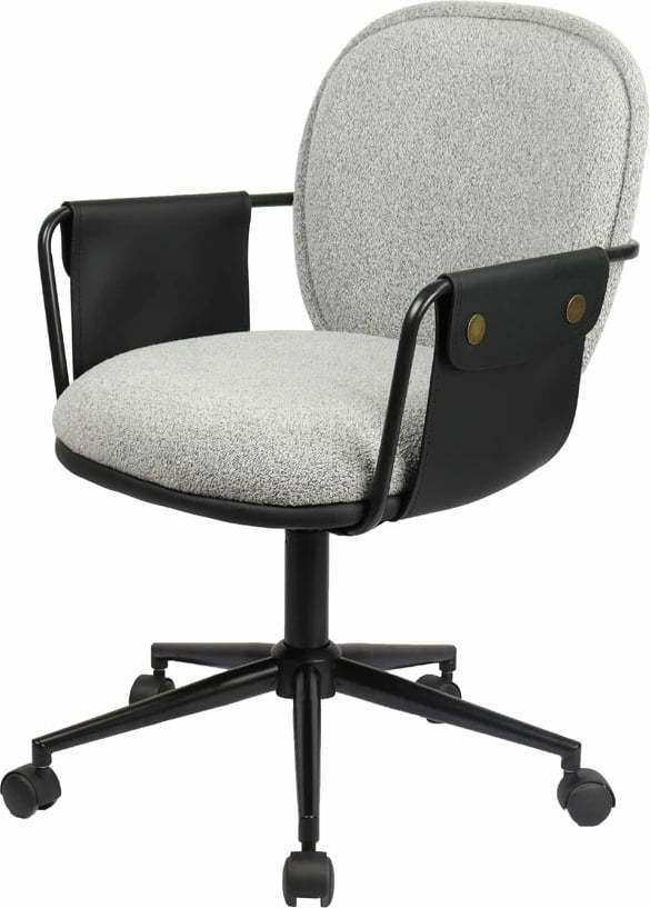 Karrige zyre Post, gri e zezë, 55x59x93 cm