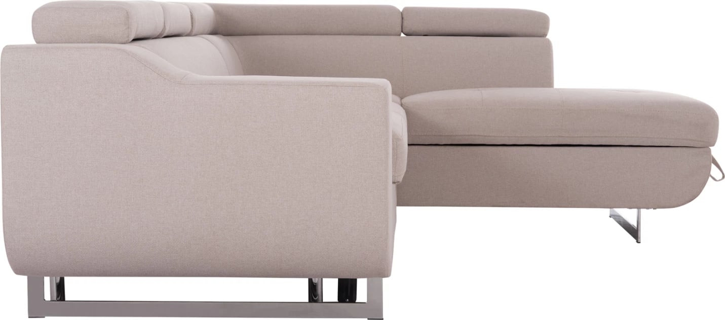 Kënd-sofë me hapësirë për depo, Encore FH3301.03R, material bezhë, 285x205x90cm