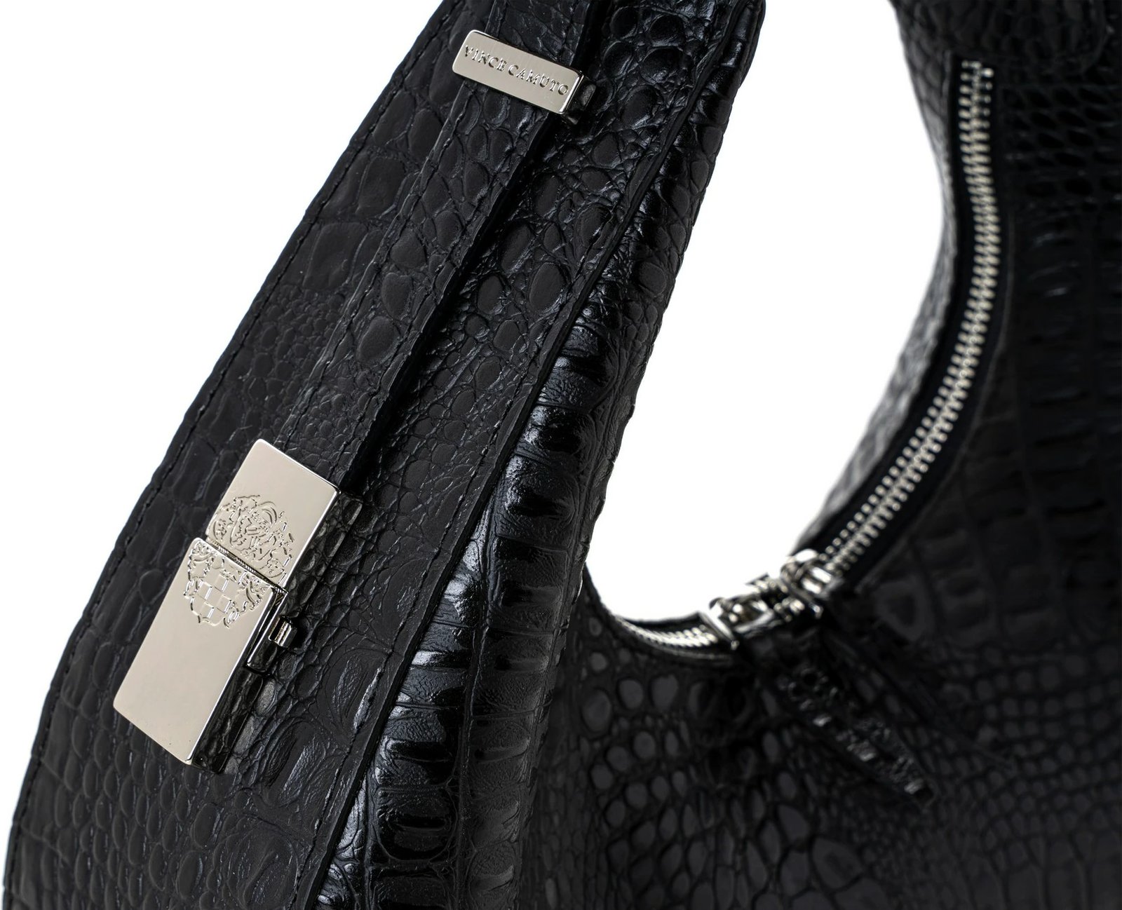 Çantë krahu Vince Camuto Riviera, krokodil e zezë