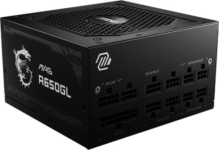 Furnizues energjie kompjuteri, MSI, MAG A650GL, 650W 80 PLUS Gold, plotësisht modular