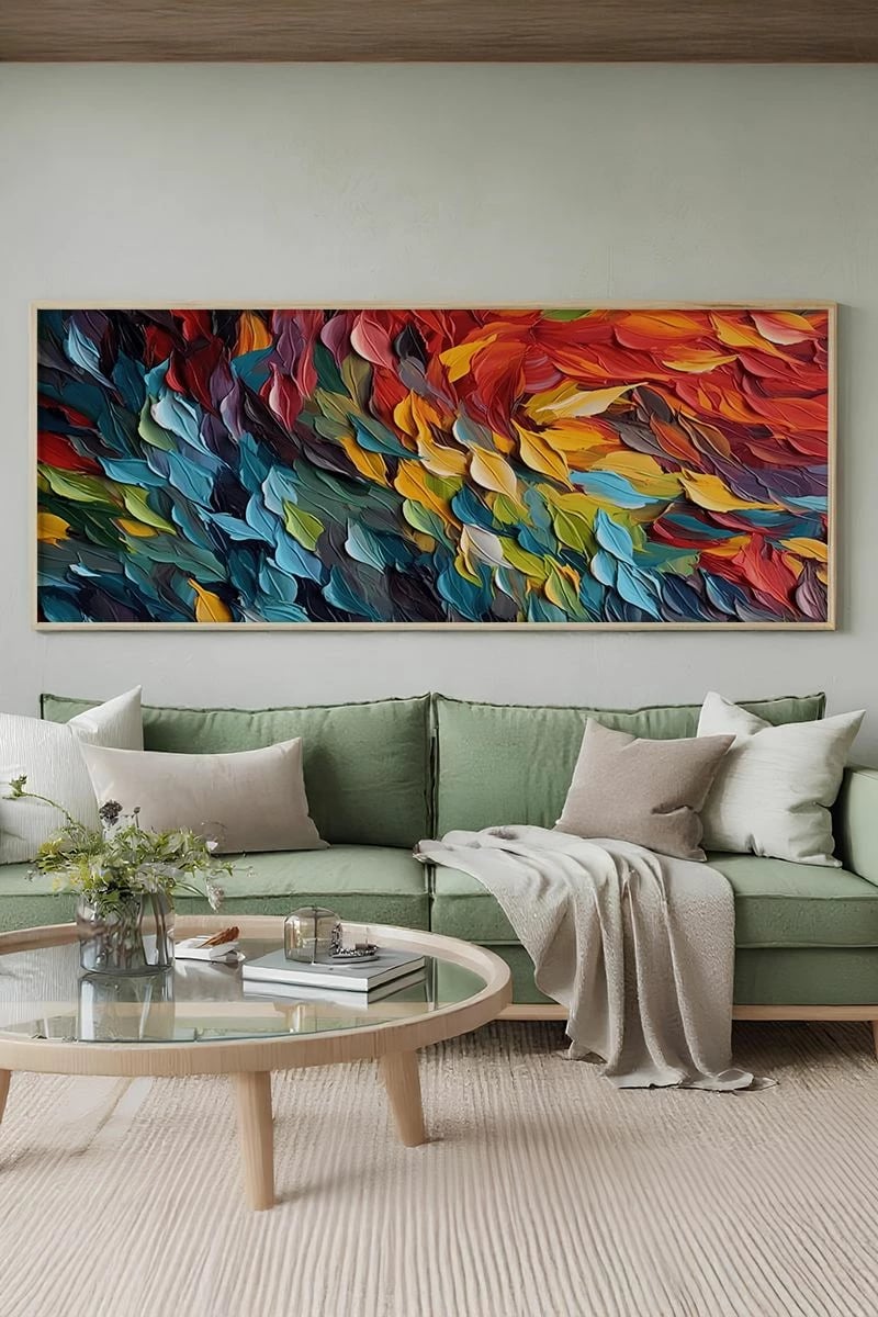 Pikturë dekorative me kornizë, Wallity, Artsmdfyty28-3370, shumëngjyrëshe, 33x70cm