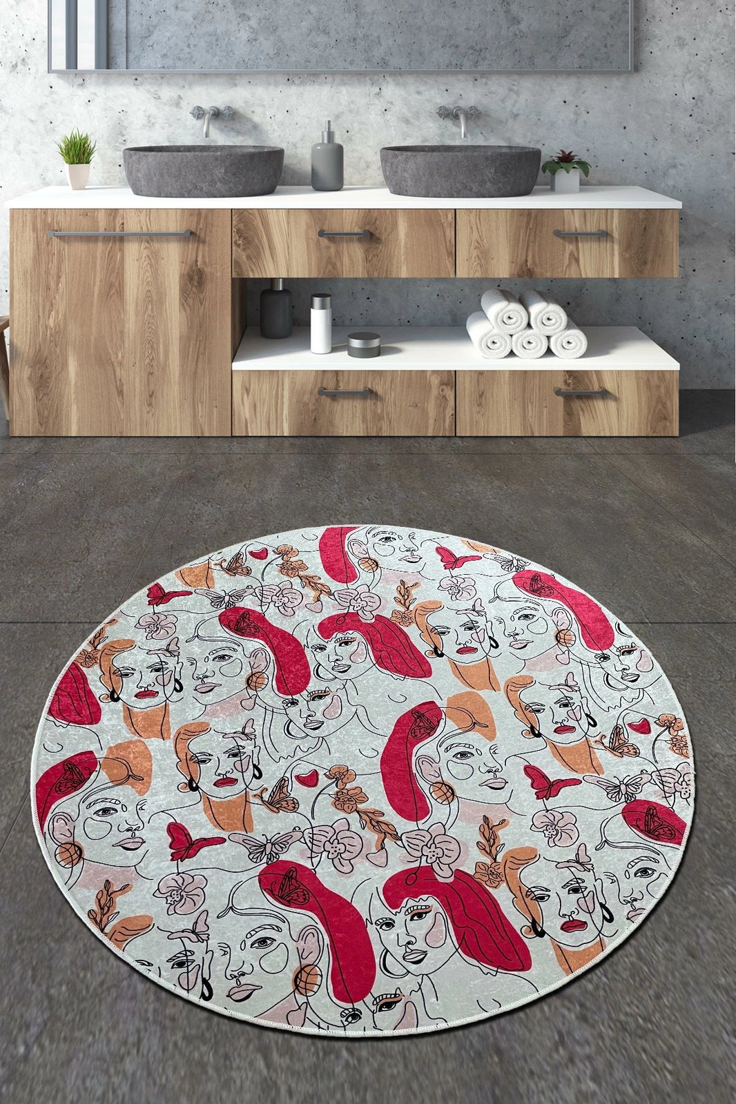 Tapet banje Mijölnir, Faccia Djt, shumëngjyrësh, 200 cm