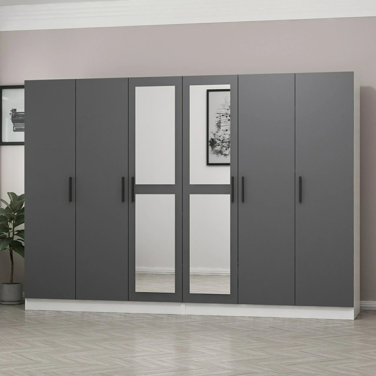 Dollap Skye Decor, ngjyrë antracit, 270x190x52cm