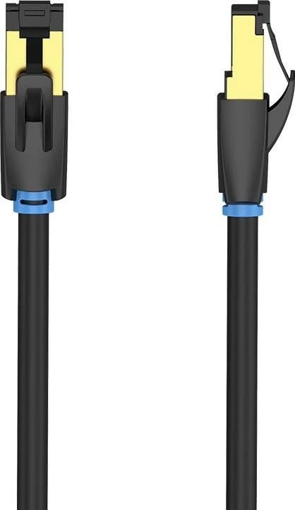 Kabllo patchcord Vention RJ-45/RJ-45, Cat.8, 0.5m, e zezë