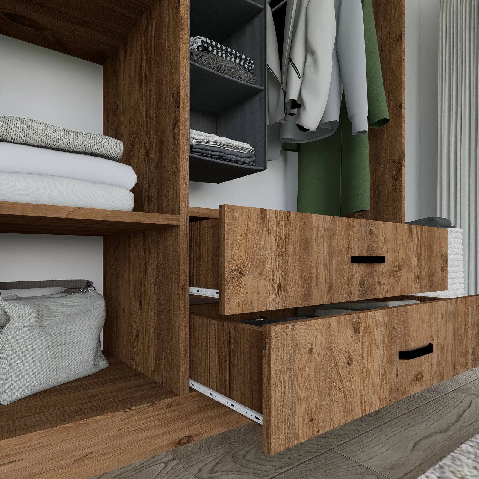 Dollap Hanah Home, Yaman 1600-027, ngjyrë arre, 120x181x45cm