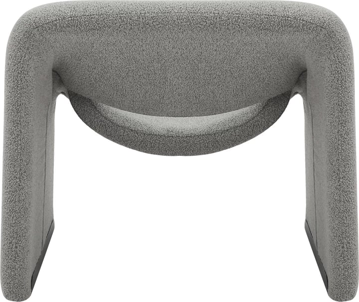 Karrige Clous, pëlhurë bouclé, ngjyrë e hirtë e çelët, 86x77x73.5cm