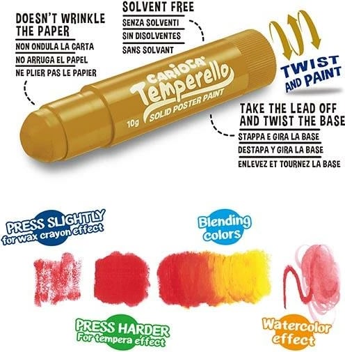 Markerë Carioca Temperello Metallic, 6 Ngjyra