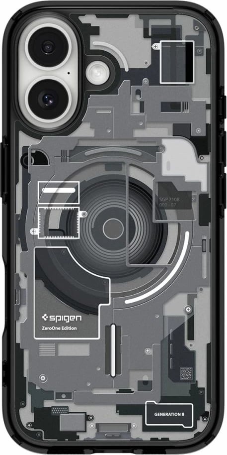 Mbështjellës Spigen Ultra Hybrid MagSafe për iPhone 17 Zero One, i zi