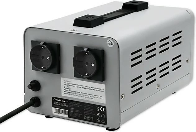 Stabilizator tensioni automatik Qoltec AVR 2000VA, Gri Stabilizator tensioni automatik Qoltec AVR 2000VA, Gri