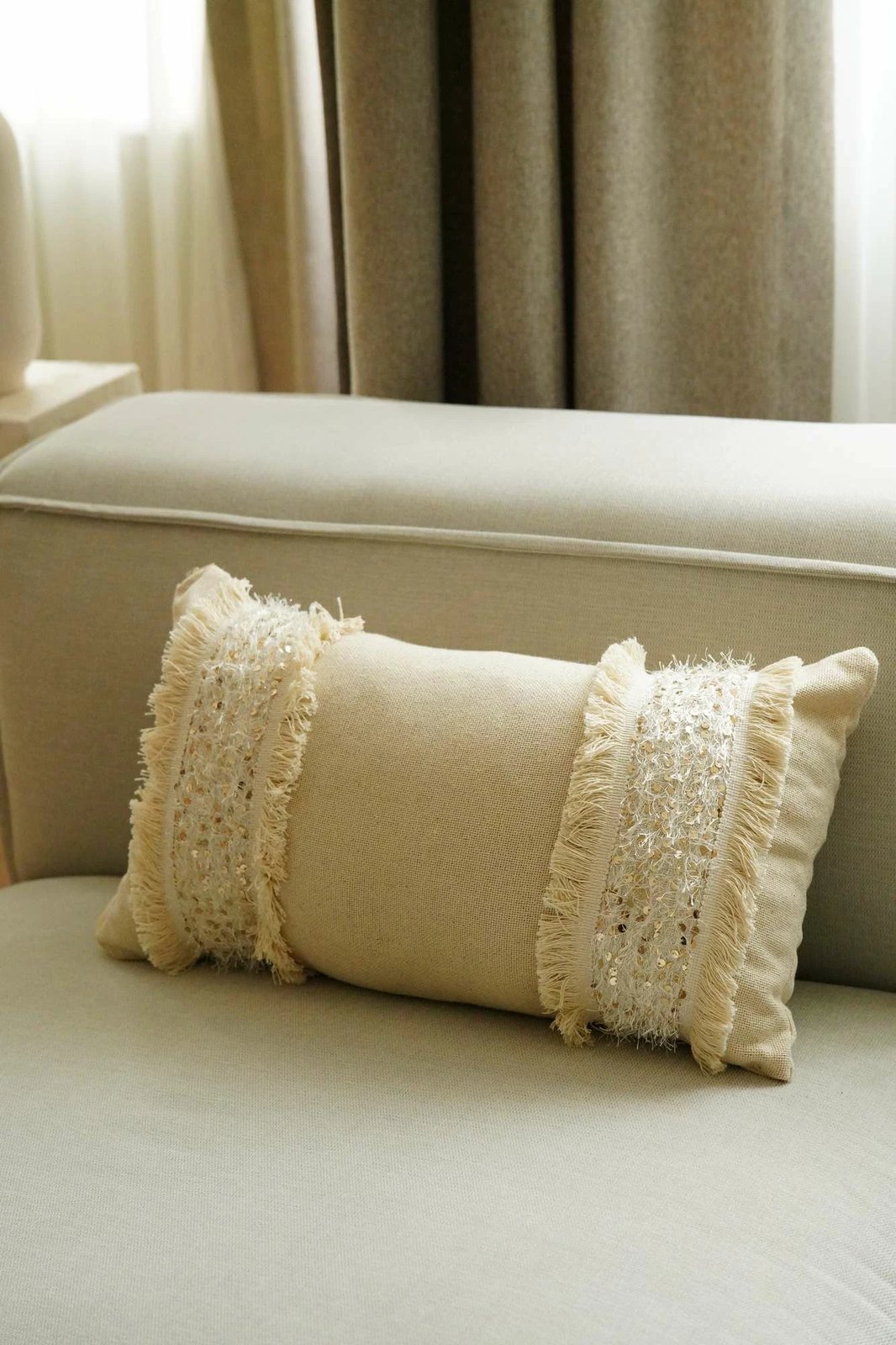 Jastëk mbulesë, ngjyrë bezhë, Evila Originals, KET002, 30x50cm