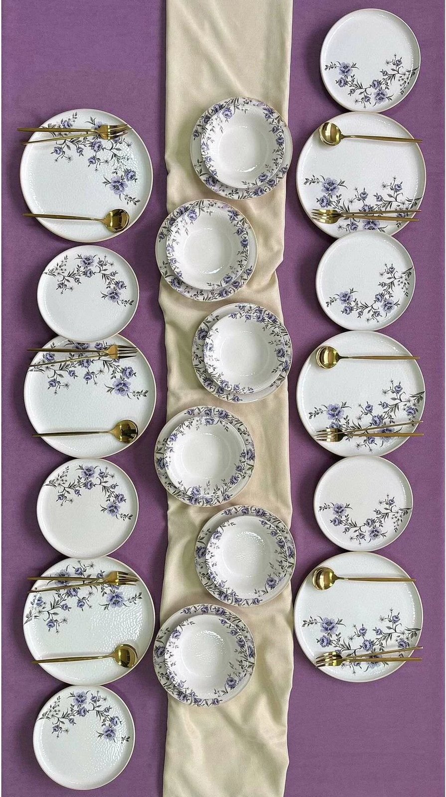 Set enësh për drekë, 24 copë, Hermia Concept, RolyefliLux24