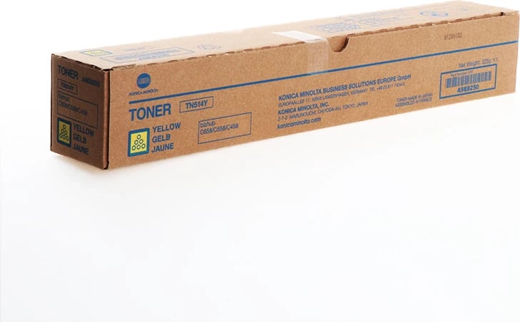 Toner, Konica Minolta TN514Y / A9E8250, rendiment 26000 faqe, standard, e verdhë