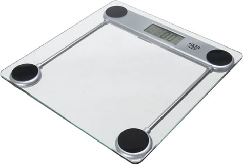 Peshore banjoje Adler AD 8121, 150 kg, saktësi 100 g, xham i kalitur, ekran LCD