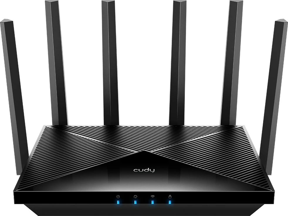 Router mesh Cudy BE11000, Wi-Fi 7, Tri-Band, 2.5G, 6 antena, e zezë