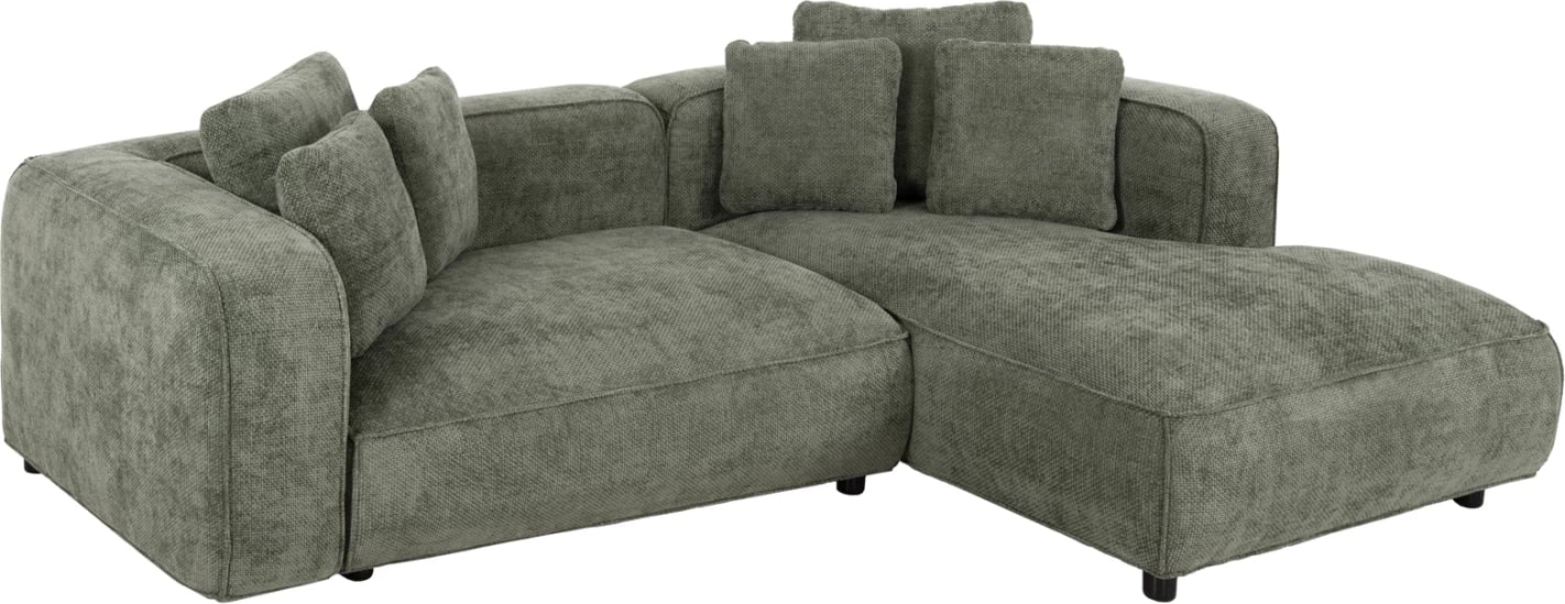 Divan qoshe 3-vendësh GRACE FH3280.05R pëlhurë jeshile 252x105-160x70-90Hcm