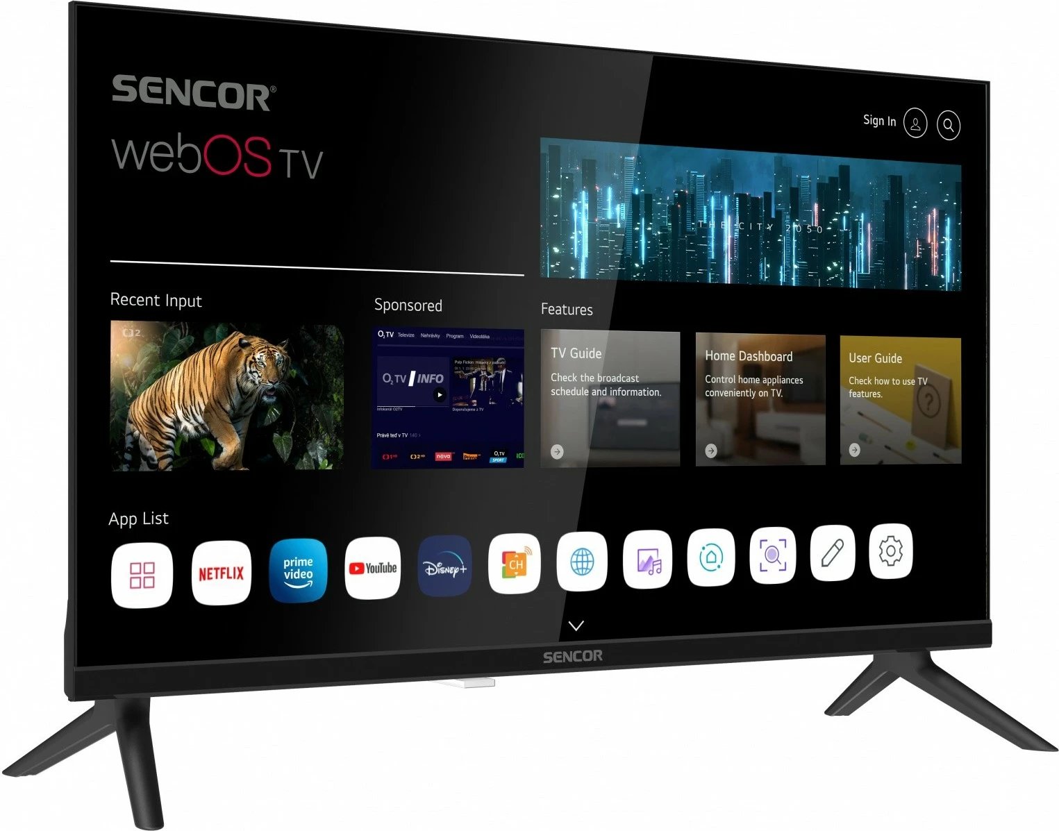 Televizor Smart Sencor SLE 24S803B, 24", webOS LG, HD Ready, i zi