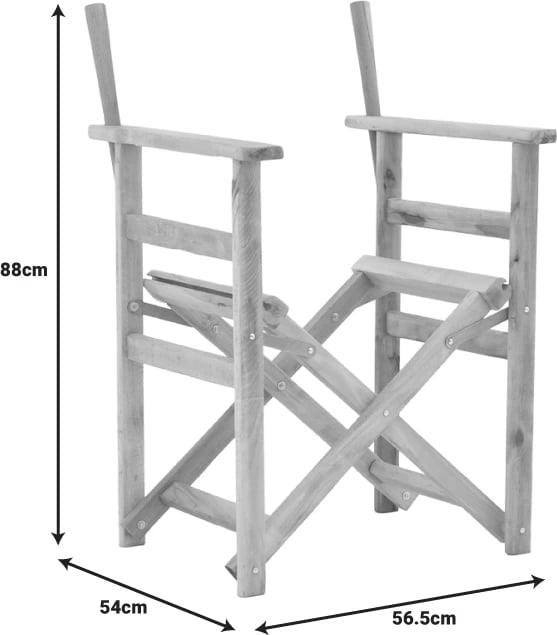 Karrige regjisori, kornizë Kompa, dru ahu, ngjyrë natyrale, 56.5x54x88cm