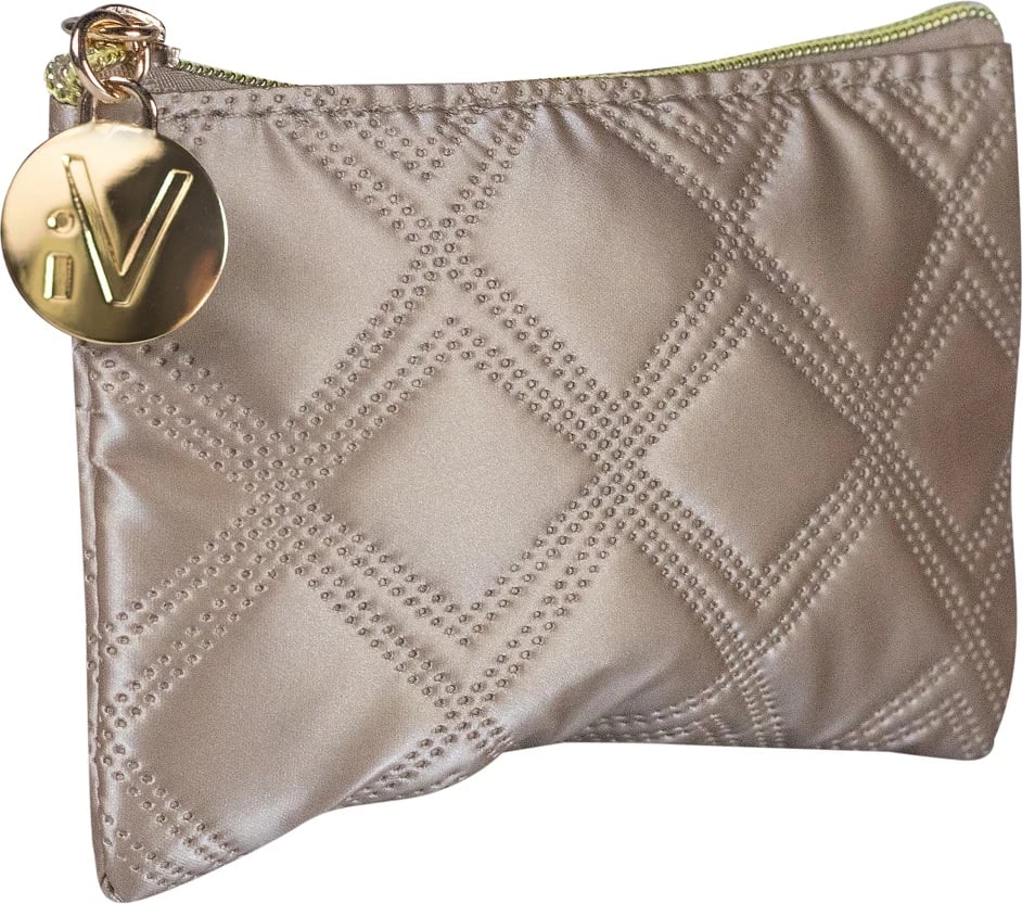 Çantë kozmetike Inter Vion Gold & Black Quilted Small për femra ari