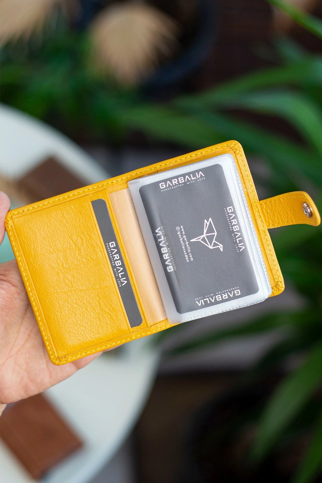 Portofol unisex Zoozie Bags, ngjyrë mustard, Pekin