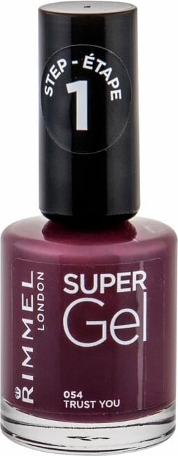 Llak për thonj për femra Rimmel London Super Gel STEP1 054 Trust You, 12ml, purple