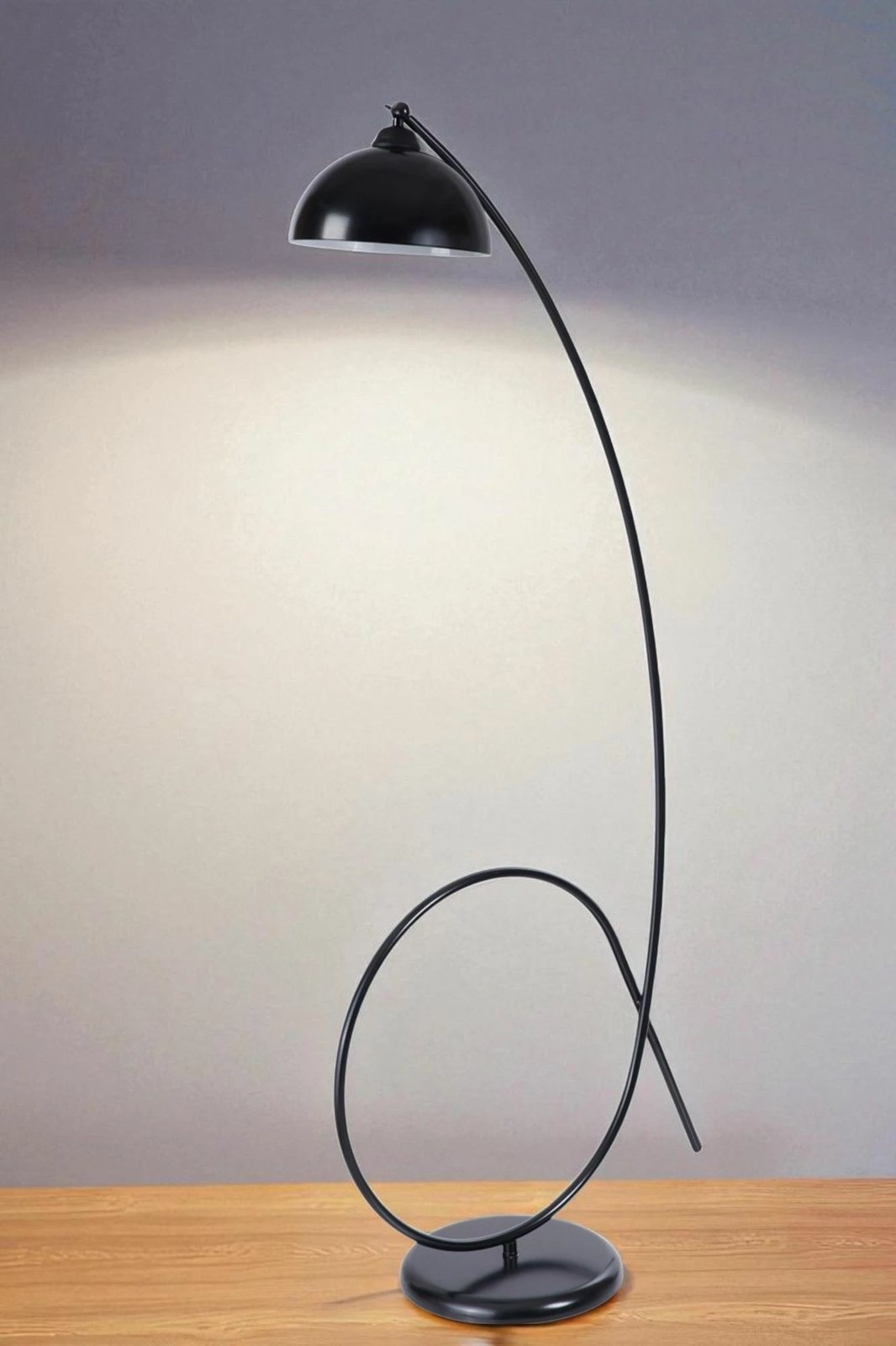 Llambë dyshemeje Opviq, 8965-3, metalike, ngjyrë e zezë