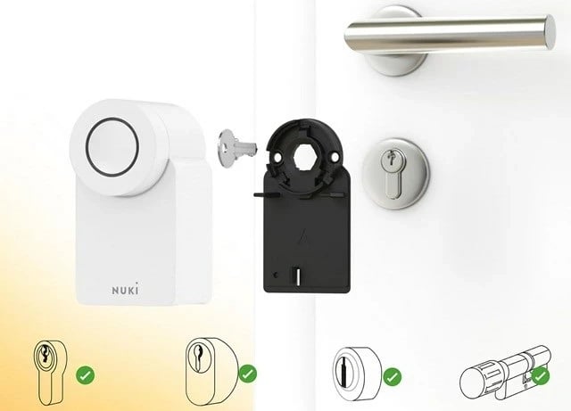 Bravë inteligjente Nuki GO, wireless, për dyer, e bardhë