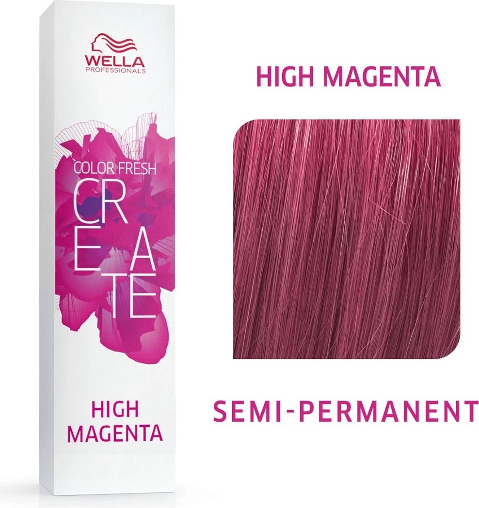Bojë flokësh gjysmë-permanente Wella Color Fresh CREATE High Magenta, unisex, 60ml