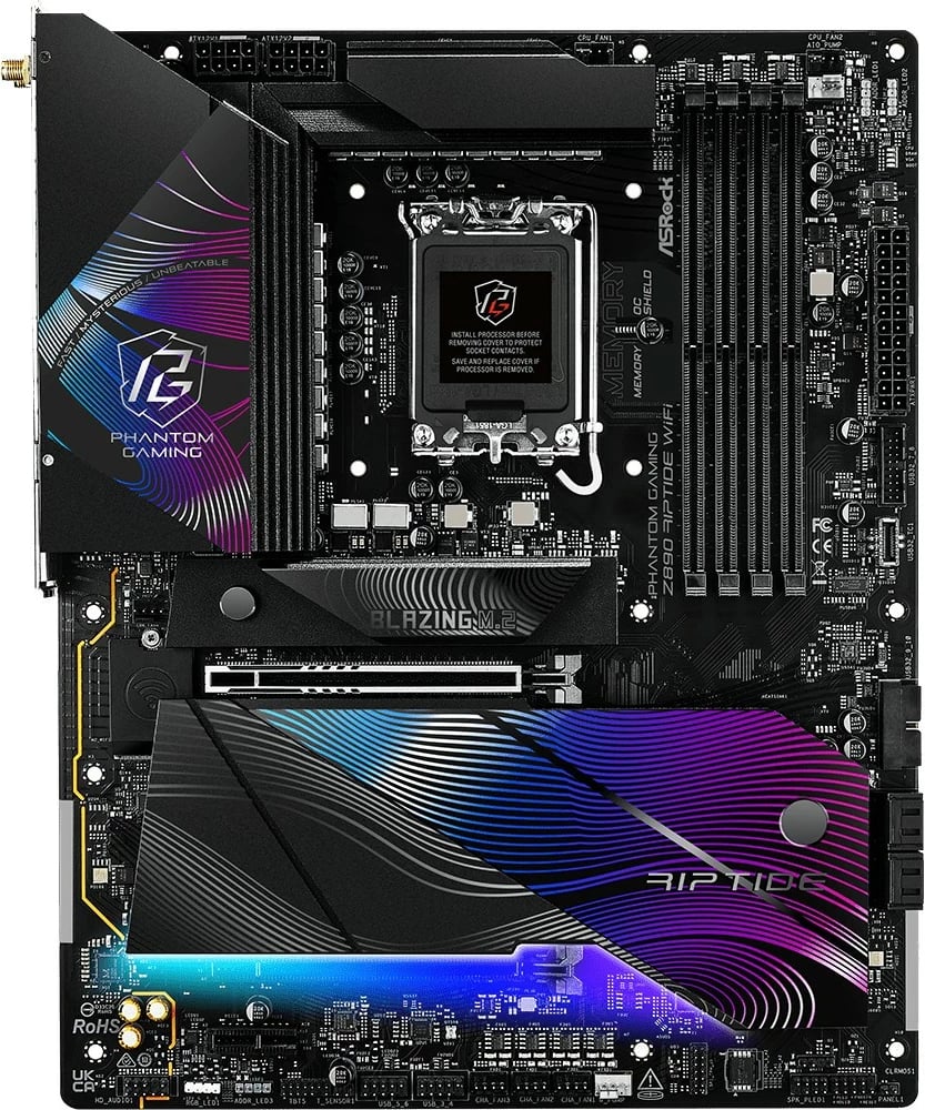 Pllakë amë ASRock Z890 Riptide WiFi LGA1851 Intel Z890 ATX DDR5 Wi‑Fi 7 Thunderbolt 4