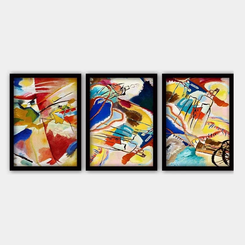 Pikturë dekorative me kornizë (3 copë), Wallity, 3SC_UN3933039 _3545