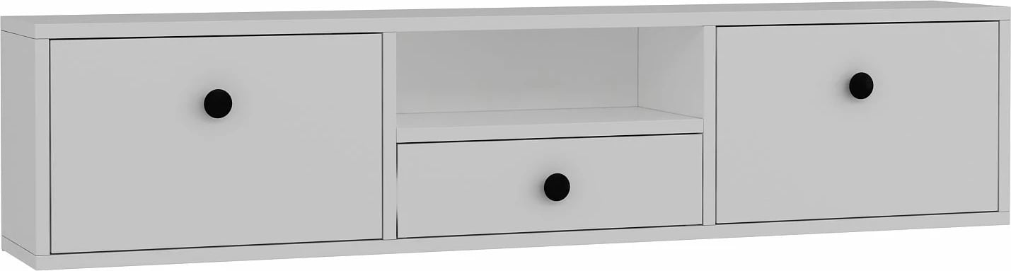 Komodë TV Skye Decor, 1301-DROP-1, e bardhë, e zezë