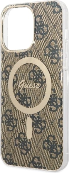 Mbështjellës Guess 4G MagSafe për iPhone 14 Pro Max 6.7", kafe