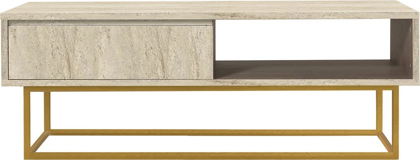 Tavolinë për kafe Skye Decor, Laxus Dale, ngjyrë travertin