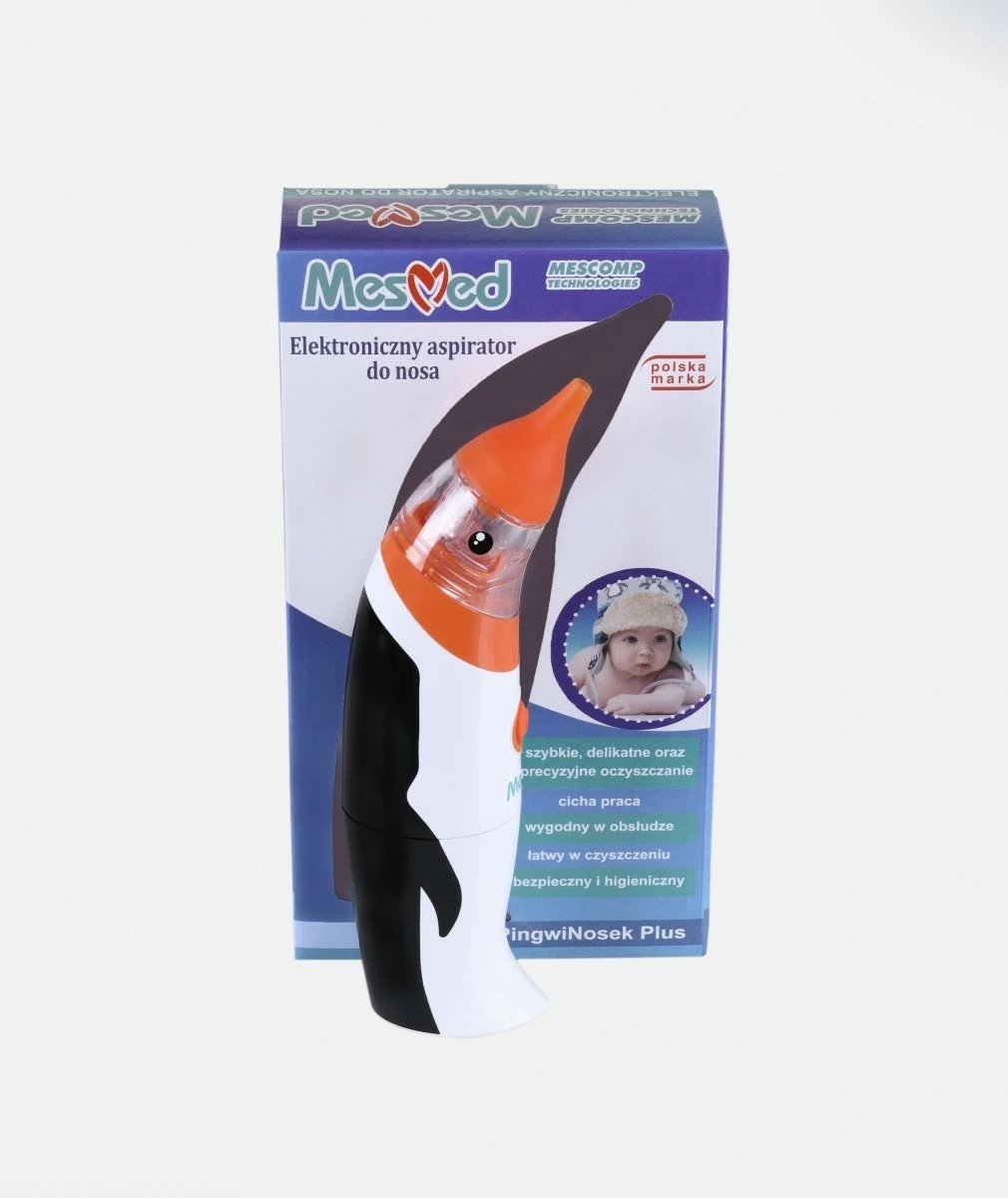 Aspirator hunde elektronik Mesmed MM-118 Pingwinosek, për fëmijë, zi/portokalli