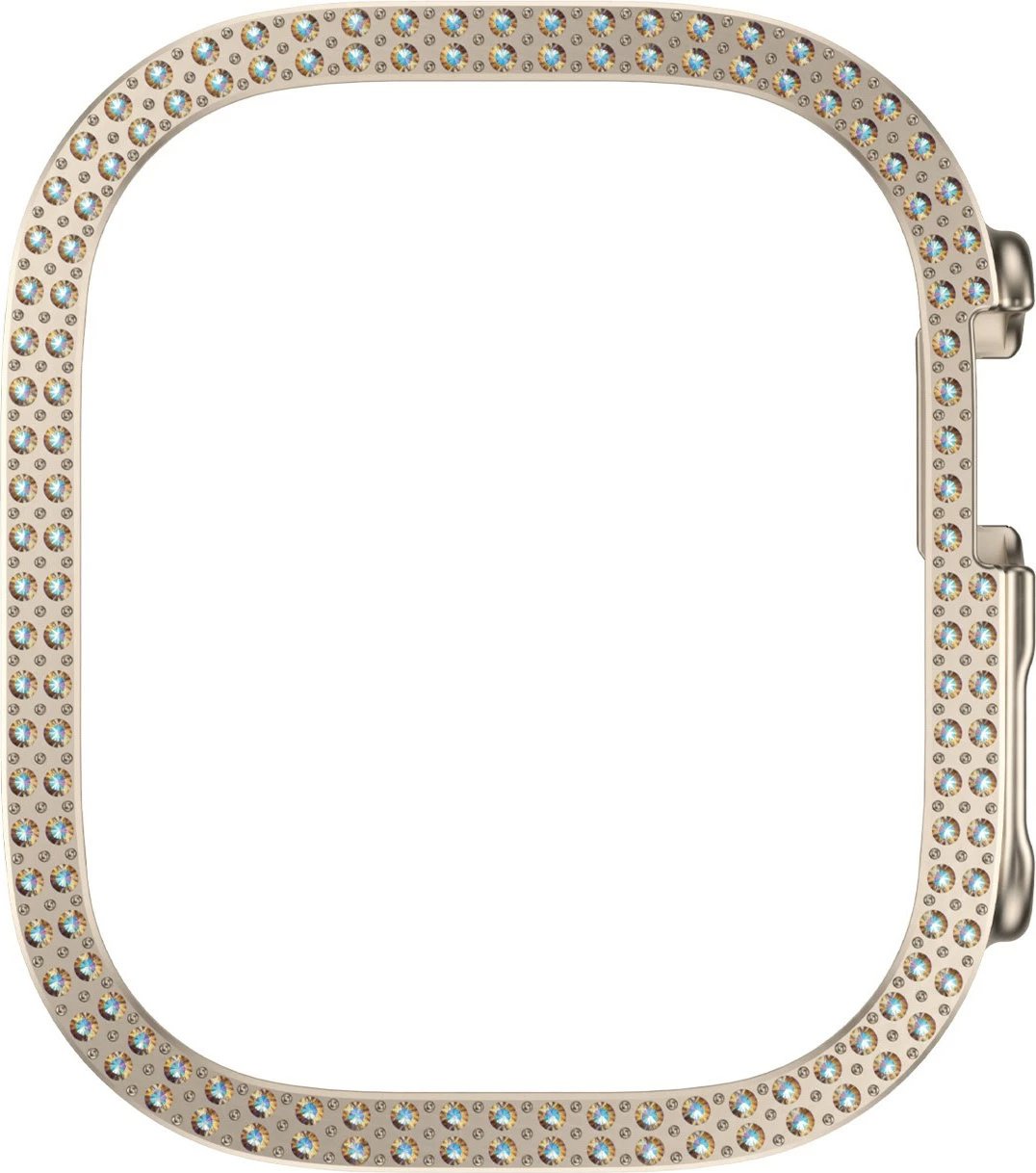 Mbështjellës PanzerGlass SAFE Bling Bumper për Apple Watch Ultra 2, transparent gold