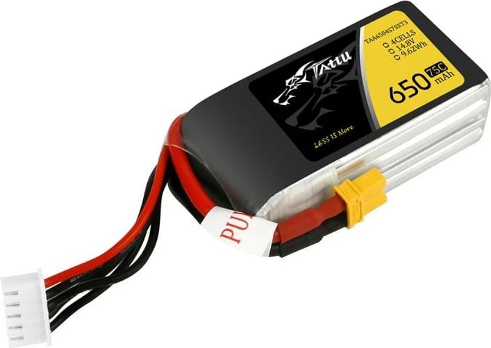 Bateri LiPo Tattu 650mAh 14.8V 75C 4S1P XT30