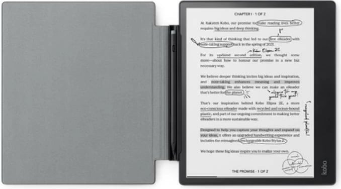 Mbështjellës, Kobo, SleepCover Elipsa 2E (N605-AC-BK-E-PU/N605ACBKEPU), për e-lexues, i zi
